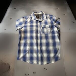 Wrangler ATG Plaid Button Down Shirt Mens Outdoor Hiking Fishing Size XL